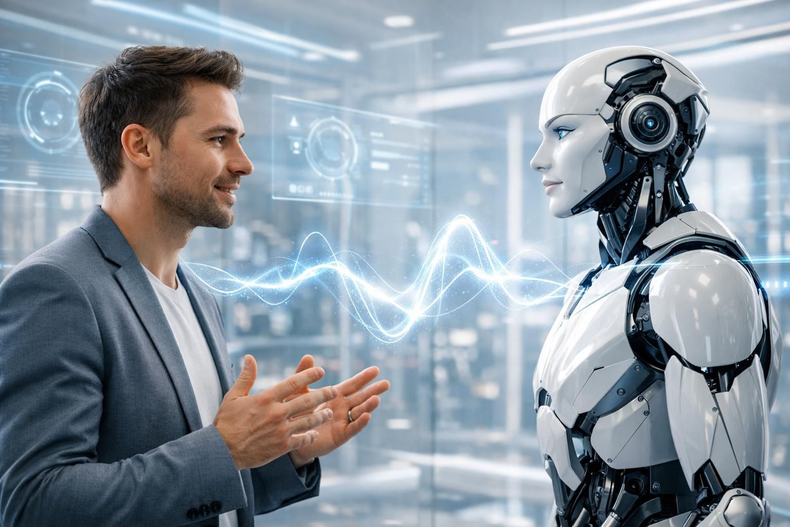 entdecken sie, wie sprachbasierte interaktion die zukunft der mensch-maschine-kommunikation revolutioniert und neue möglichkeiten für intuitive und effiziente zusammenarbeit eröffnet.